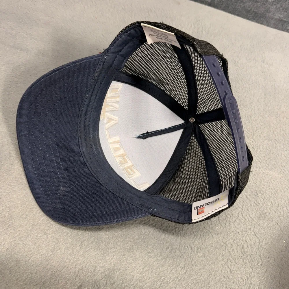 Legoland California Trucker Hat Youth Blue Navy Black Mesh Snapback Baseball Cap